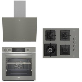 Resim Beko BFC 631 G - Bock 6510 EWG - BDE 6062 G Gri Buhar Destekli Ankastre Set 