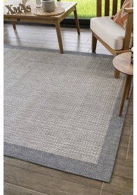 Resim Konfor Sisalux 3092 Gri Jüt Tabanlı Modern Dokuma Kilim Sisal Hasır Halı Gri 
