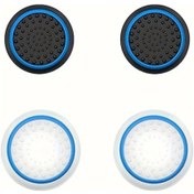 Resim Willowhaven Xahpower 4'lü Ps4 Ps3 Ps2 Xbox One 360 İçin Silikon Joystick Kılıfı - Mavi Beyaz 