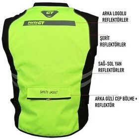 Resim Forte GT 1188 Motosiklet HGS Cepli Reflektif Yelek 