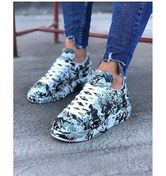 Resim Wg501 Siyah Beyaz Boyalı Erkek Casual Ayakkabı Çok Renkli 