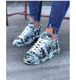 Resim Wg501 Siyah Beyaz Boyalı Erkek Casual Ayakkabı Çok Renkli 