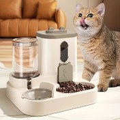 Resim 2.5L Kedi Su Dağıtıcısı ve Otomatik Besleyici - Sevimli Çift Tasarım, Taze Gıda ve Su İçin Tek Düğme İşlemi, Günlük Kullanım İçin İdeal, Otomatik Besleyiciler|Modern Kedi Dağıtıcısı|Otomatik Besleme Sistemi, Pil Olmadan 