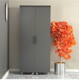 Resim Pasific Home Guzzo Tekerlekli Kiler Çok Amaçlı Erzak Dolabı 80 cm Antrasit 