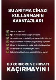 Resim 8 Litre 15 Aşama Mineralli 75 Gpd Su Arıtma Cihazı Hmaxs3512 