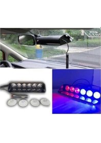 Resim Cam Içi Vantuzlu 6 Ledli 7 Modlu Kırmızı-mavi 