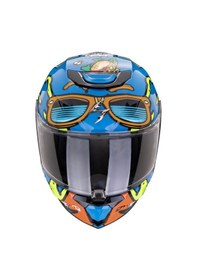 Resim Scorpion Exo-jnr Air Fun Kapalı Çocuk Motosiklet Kaskı Mavioranj Mavi - Turuncu 