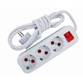 Resim FırsatVar Üçlü Priz 5 Metre Kablolu Anahtarlı Düğmeli 3 Lü Topraklı Grup Prizçoğaltıcı Çoklayıcı 