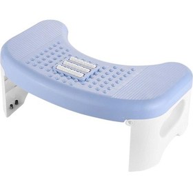 Resim Suntek Magideal Katlanabilir Tuvalet Taburesi 7in Yükseklik Mavi-beyaz 