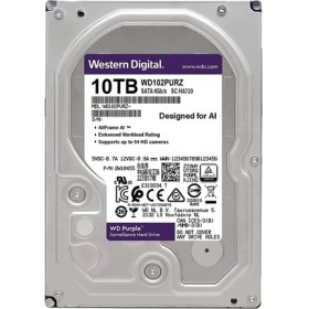 Resim Wd Purple 10TB 7200RPM 256MB Sata3 6gbit/sn WD102PURZ 7/24 HDD 