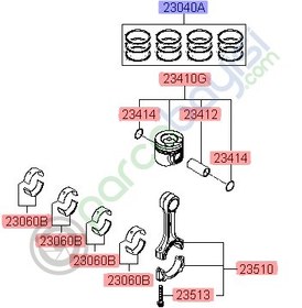 Resim Sekman Takımı Std Kia Rio Ceed Stonıc Orjinal | 230402A907 