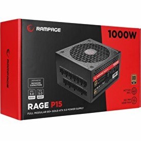 Resim Rampage Rage P15 1000 W 80+ Altın Modüler Güç Kaynağı 