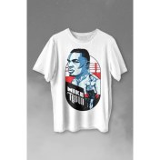 Resim Kendim Seçtim Mike Tyson Boks Box Spor Kral Ring Baskılı Tişört T-Shirt Beyaz 