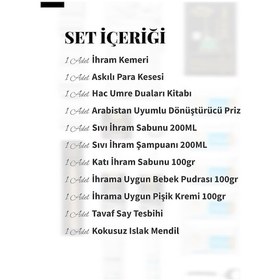 Resim Hac Umre 12 Parça İhrama Uygun Kokusuz Hijyen Ve İhtiyaç Seti 