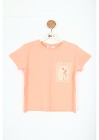 Resim Xo Kids Kız Çocuk Tişört 4-8 Yaş 38576 Somon 