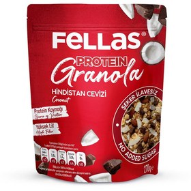 Resim Fellas granola - hindistan cevizi & protein bar parçacıklı 270g 