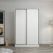Resim Minar Kale 2 Kapaklı Sürgülü Dolap 120 Cm - Beyaz 