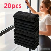 Resim 20'li Sihirli Cam Temizleme Bezleri - Kalınlaştırılmış Kalıntı Bırakmayan Mikrofiber Bezler, Pencereler, Aynalar, Arabalar & Mutfak Banyo Çok Yüzeyli Mendiller için Uygun, Pratik Tasarım, Sihirli Temizlik Bezi, Mikrofiber Bezi, Cam Temizleme Bezi 