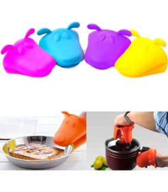 Resim MegaSepet Fırın Eldiveni Silikon Kaymaz Su Geçirmez Yanmaz Silikon Eldiven 