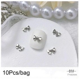 Resim 10/20 Adet 3d Metal 8mm Bale Ayakkabıları Pembe Kurdele İlmek Tırnak Takılar Kawaii Kore Ve Fransız Yay Çivi Dekorasyon Takı Aksesuar Bordo Açık Yeşil 