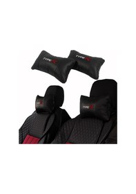 Resim Type R Araca Özel Nakışlı Oto Deri Boyun Yastığı 