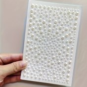 Resim Kendinden Yapışkanlı Düz Yapay Etiketler - Yüz Dekoru için Beyaz Yuvarlak, Tırnak Sanatı, Ev & Telefon Süsleme (3mm/4mm/5mm/6mm), Kozmetik Aksesuarlar | Dekoratif | Çok Yönlü El İşi 