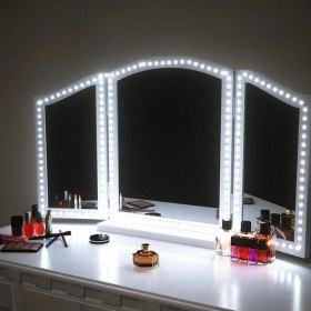 Resim Aciko Makyaj Masası Için 10 Mtr Kırmızı 3 Çipli Şerit LED Anahtarlı Set 