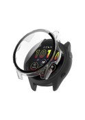 Resim Garmin Forerunner 265 Akıllı Saat Pc Saat Kılıfı İle Uyumlu Temperli Cam Ekran Koruyucu Şeffaf 