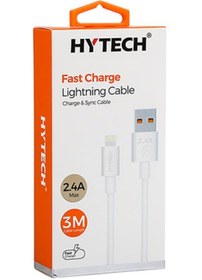 Resim Hytech HY-X99 3m 2.4A Usb to Lightning Beyaz Data + Sarj Kablosu 