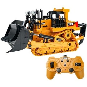Resim 1:24 Ölçekli 2.4g 9 Kanal Uzaktan Kumandalı Rc Buldozer - Gerçekçi Ses Ve Işık Efektli Çocuk Eğitici Oyuncak Çok Renkli Çok Renkli 