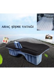 Resim Techmaster Şişme Araba Arka Koltuk Yatağı Pompa Taşıma Çantası 