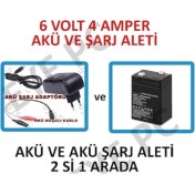 Resim Eyepc 6 Volt 4 Amper Çocuk Oyuncak Için Akü ve Şarj Adaptörü Birlikte 