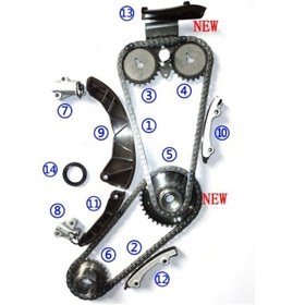 Resim Blue 1.6 2014-2019 / İ20 1.4 2015-2018 / Elantra 1.6 2016-2018 Dizel Motor Zincir Takımı 13 Parça Lpznc019 