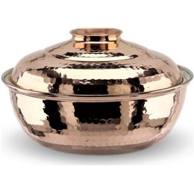 Resim Dövme Bakır Helvane Çorba Tencere 28 x 10 cm 