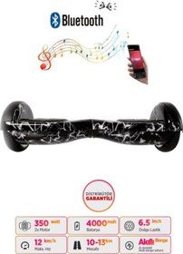 Resim Citymate Siyah Elektrikli Kaykay Hoverboard Grafity Desenli Kasa 06 