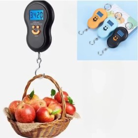 Resim ROBOLOG 50 kg Kapasiteli Dijital El Kantarı Hassas Tartı Gülen Yüz ile Seyahat İçin Pratik 