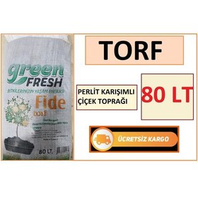 Resim Torf 80 L Çiçek Toprağı Saksı Toprağı Perlit Torf Toprak 
