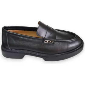 Resim Hakiki Deri Kadın Loafer Makosen Casual Fiyonklu Günlük Ayakkabı 