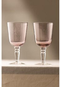 Resim Rakle Rita El Yapımı Kendinden Renkli 2'li Kadeh Seti Mor 330 Cc Renkli 