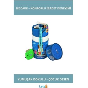 Resim Yumuşak Dokulu Eğlenceli Oğluma Seccade Kumbara Hediyeli TEK EBAT 