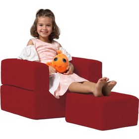 Resim earmut Çocuk Tekli Çok Amaçlı Koltuk Kırmızı 