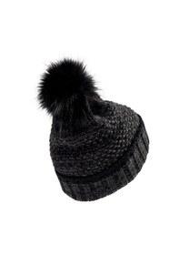 Resim Deer Hunter Deerhunter Lady Knitted Ponponlu Siyah Kadın Bere Siyah 