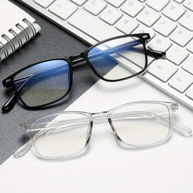 Resim Bir Çift Unisex Gözlük, Y2K Tarzı Tam Çerçeve Tasarımıyla Şeffaf Lensler, Trendy Gözlükler, Hafif Çerçeve, Vintage Tasarım ve Yüksek Kaliteli Lensler ile. 
