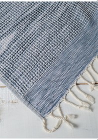 Resim Kyver Sihirli Waffle Desenli %100 Pamuk Peştamal 90x190 Cm Mavi 