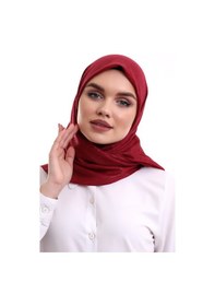 Resim Kofra Desenli Baş Örtü - Kırmızı 