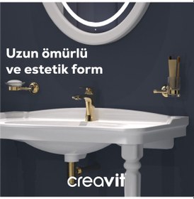 Resim Creavit Lavabo Sifon 33 Cm G1 1/4 - Altın Altın 