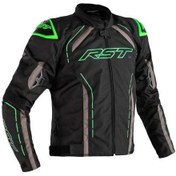 Resim Rst S1 Mevsimlik Motosiklet Ceketi Siyah Neon Yeşil 