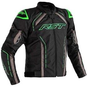 Resim Rst S1 Mevsimlik Motosiklet Ceketi Siyah Neon Yeşil 