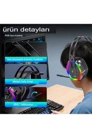 Resim Reidan G608 Profesyonel Oyuncu Kulaklığı Usb-7.1 Rgb 4d Kafabantlı Gaming Kulaklık 