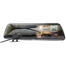 Resim Hoco Dv4 Araç Kamerası 4.5 Lcd Dikiz Aynası Ön & Arka Çift Kamera Full Hd Dvr 